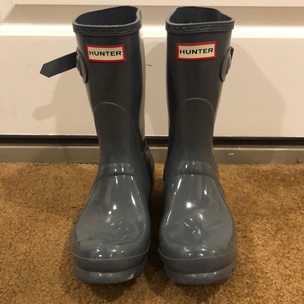 Women’s original short gloss rain boot in gray